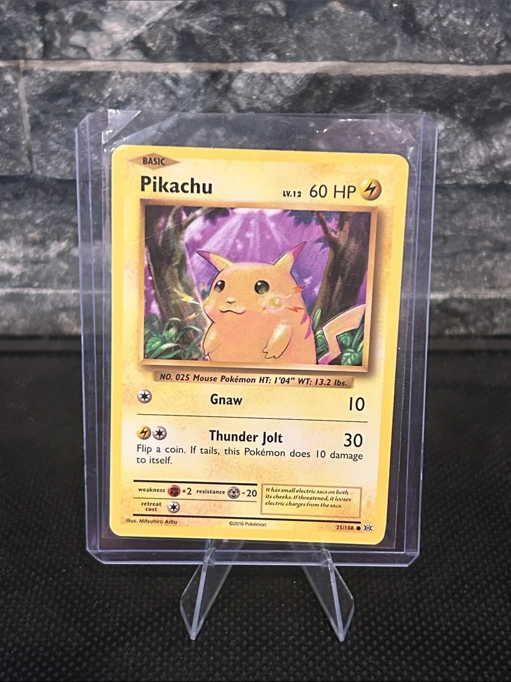 Pokemon Pikachu 35/108 Common Card from XY Evolutions M/NM